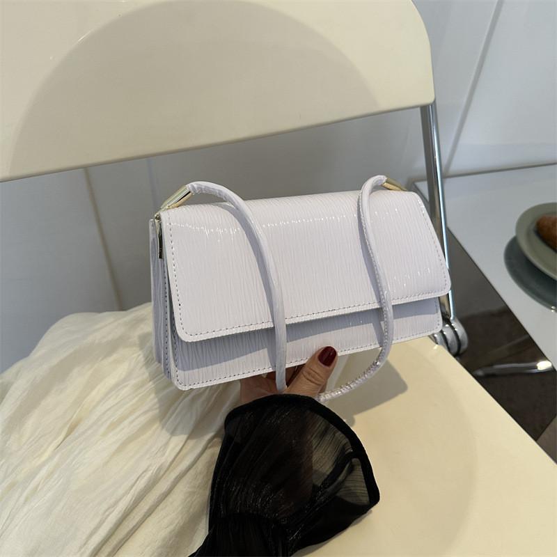 Stylish Black Pu Mini Shoulder Bag For Women Trendy Casual Small Square Purse