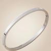 B04 Minimalist Fashion Luxury Style Smooth Buckle Bangles Jewelry 8mm Wide No Logo Couple Stainless Steel Bracelet for Women