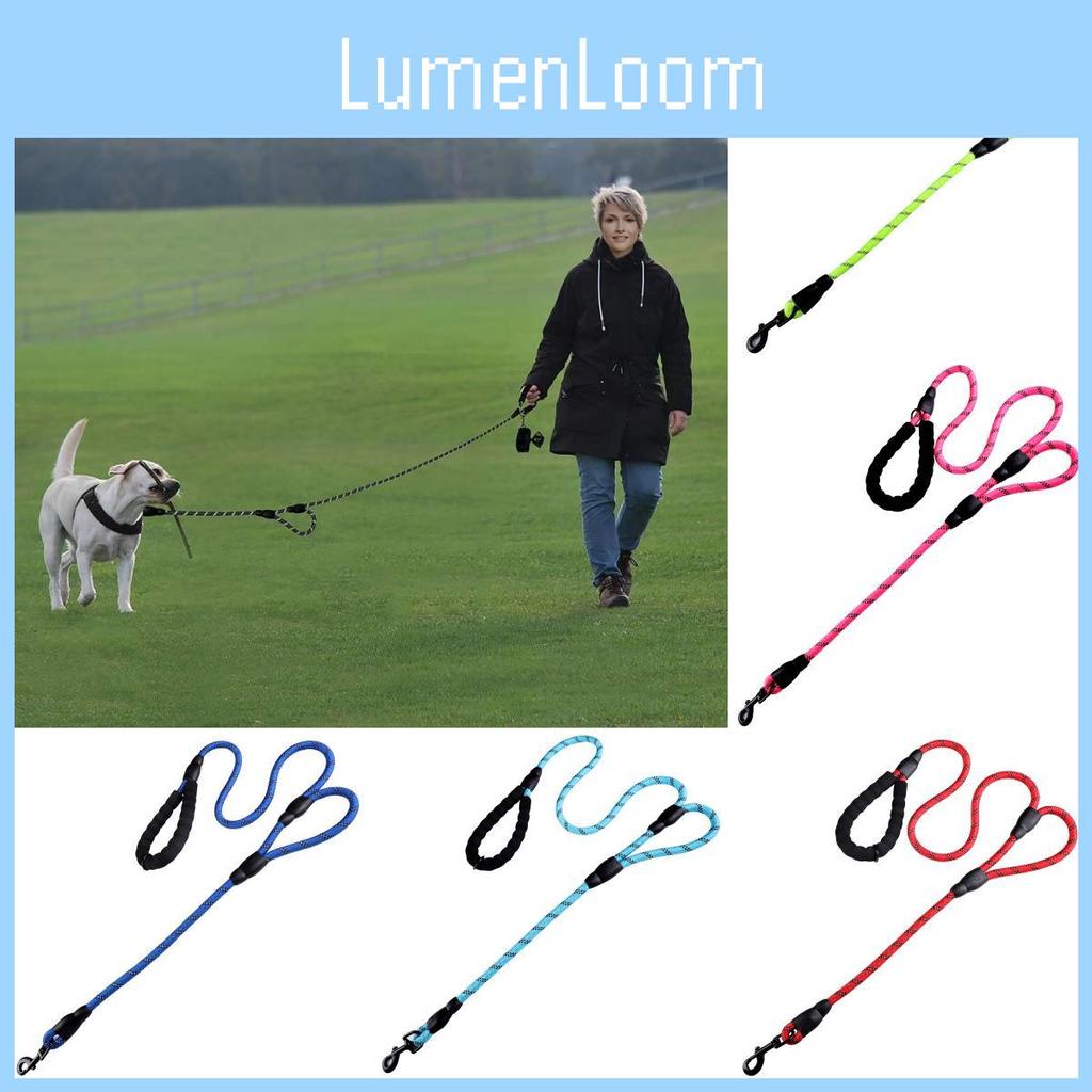 Pioneer Rope Petcore Dog Leash Traffic Padded Two Handle Heavy Double Reflective