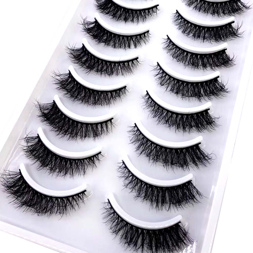 10pairs Makeup Eyelashes Soft Fluffy Lashes False Eyelashes Dramatic 3d Mink Lashes Lash Extension Make Up 3d Cilios Faux Cils