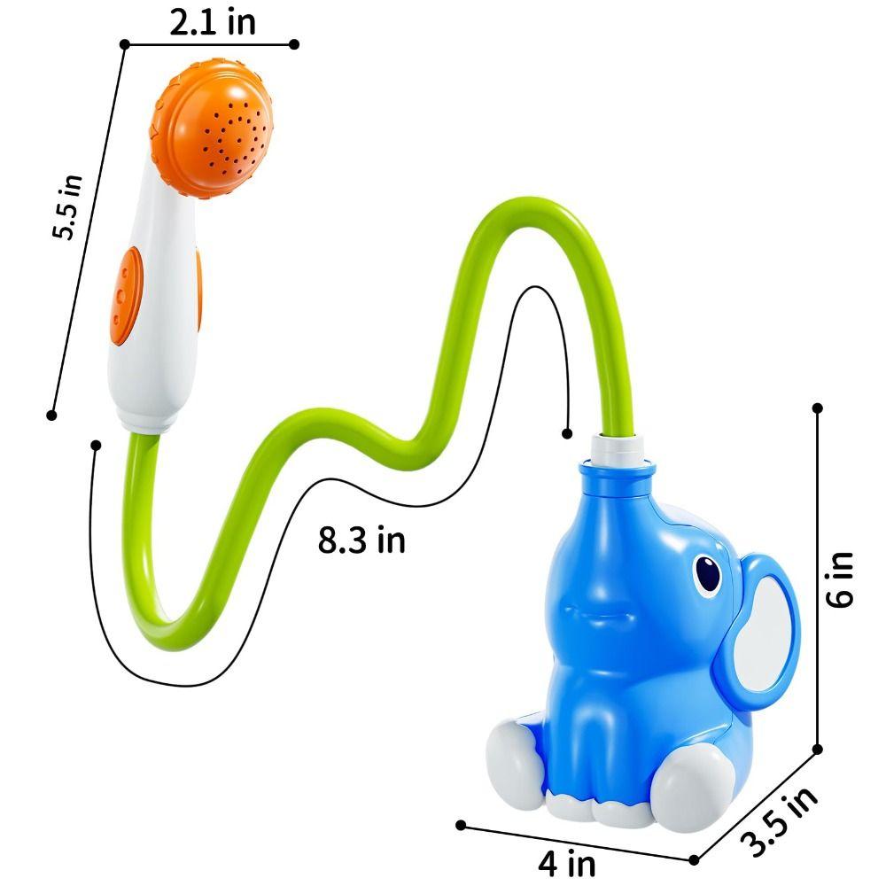 Cute Elephant Bath Shower Head Rotatable Electric Spray Water Parent-Unisex Interaction Cartoon Bathtub For Ages 1-3
