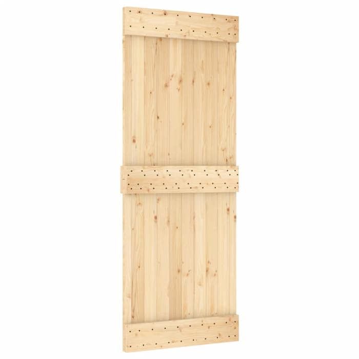 VidaXL Porte coulissante et kit de quincaillerie 80x210 cm pin massif, porte intérieure, porte de grange intérieure 3203180