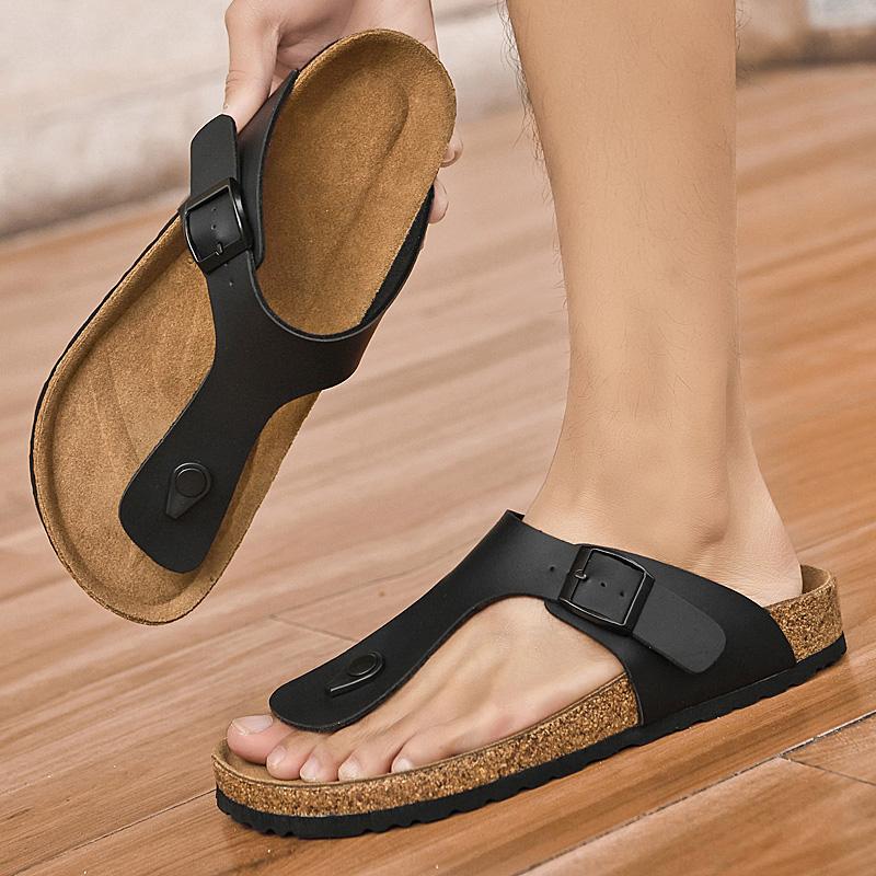 Fashion 2025 Handmade Men's Flip Flops Comfortable Soft Sole Beach Sandals Non-Slip Outdoor Slippers Lightweight Casual Shoes for Men