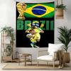 Brazilian Football Celebration Wall Decor Tapestry Art For Pet Memorial Birthdaywedding Party Backdrop Family Gift