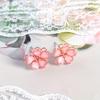 1Pair of Women's Three-dimensional Cherry Blossoms Exquisite and Cute Girl High-end Stud Earrings