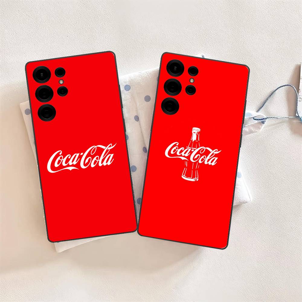 C-COCA Logo C-COLAS Phone Case For Samsung S 24 Fe 25 Ultra Plus 20 Lite 21 30 22 23 24 22 Ultra 5G Fundas