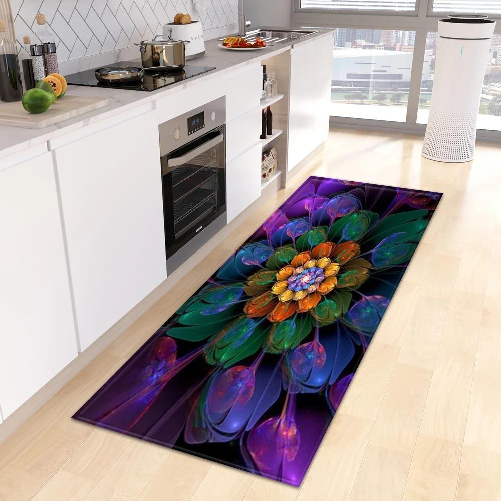 Fantasy Blumenmuster Hausküche Bodenmatte Eingangsbereich Dekoration Bodenmatte