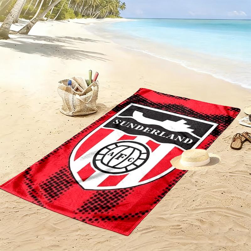 Asciugamano da Spiaggia Stampa Sunderland, Asciugamano Grande Morbido ad Asciugatura Rapida per Spiaggia Campeggio Nuoto