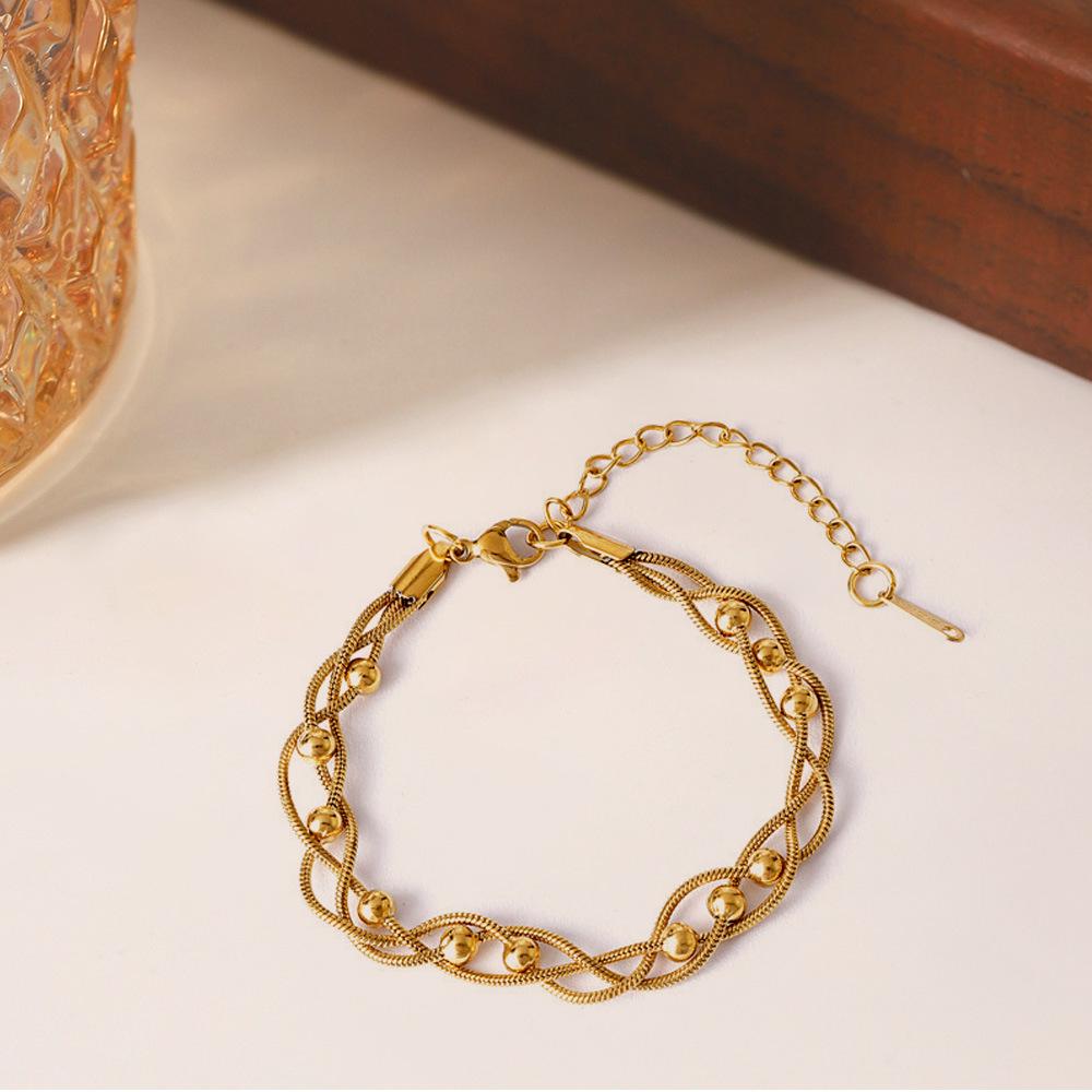 2025 Women's Titanium Steel Anklet – Light Luxury, 18K Gold-Plated, Fade-Resistant