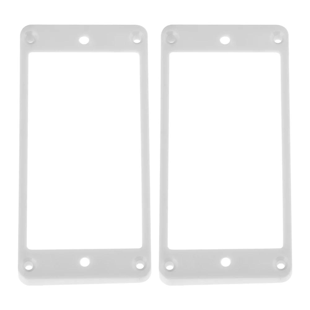 2 Stück Gitarre Gebogene Kunststoff Humbucker Tonabnehmer Rahmen Halter Befestigungsringe