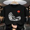 Polyester Short Sleeve Tee Relaxed Fit Breathable Beach Vacation Top