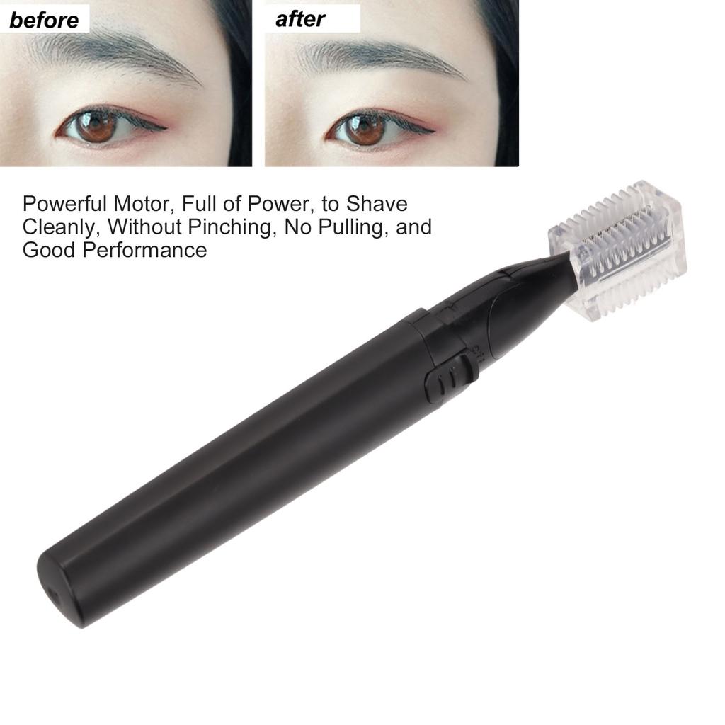 Electric Eyebrow Trimmer Rotating Head Powerful Motor One Button Start Multifunction Eyebrow Trimmer for Travel