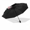1pc Crow and Skull Pattern Beautiful Looking Automatic Folding Umbrella, 3 Folding, 8 Iron Frame Design, Durable and Suitable for Travel and Dail