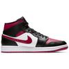 Air Jordan 1 Mid Noble Red Vyriški sportbačiai Juodi Balti 554724-066