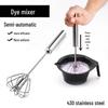 Stainless Steel Semi-Automatic Hand Whisk Mixer for Eggs and Baking
