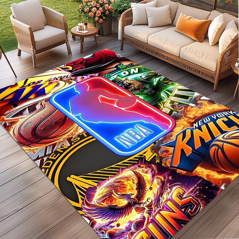 NBA basketball Print Rug, Washable Floor Carpet, For Entryway Dorm Laundry Room Office Study, Home Decor Birthday Christmas Gift