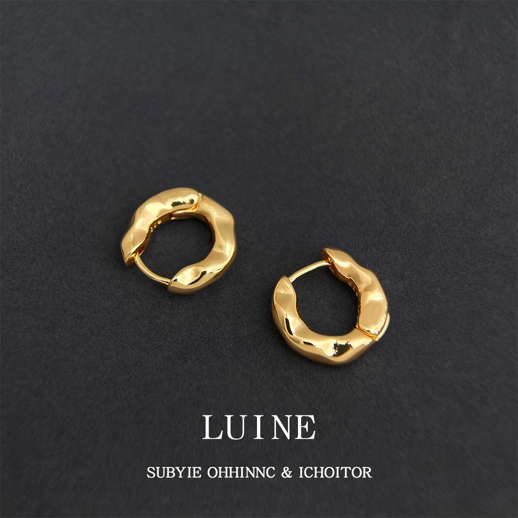 ~ Electroplated ear buckles concave and convex ins commuter earrings earrings wholesale