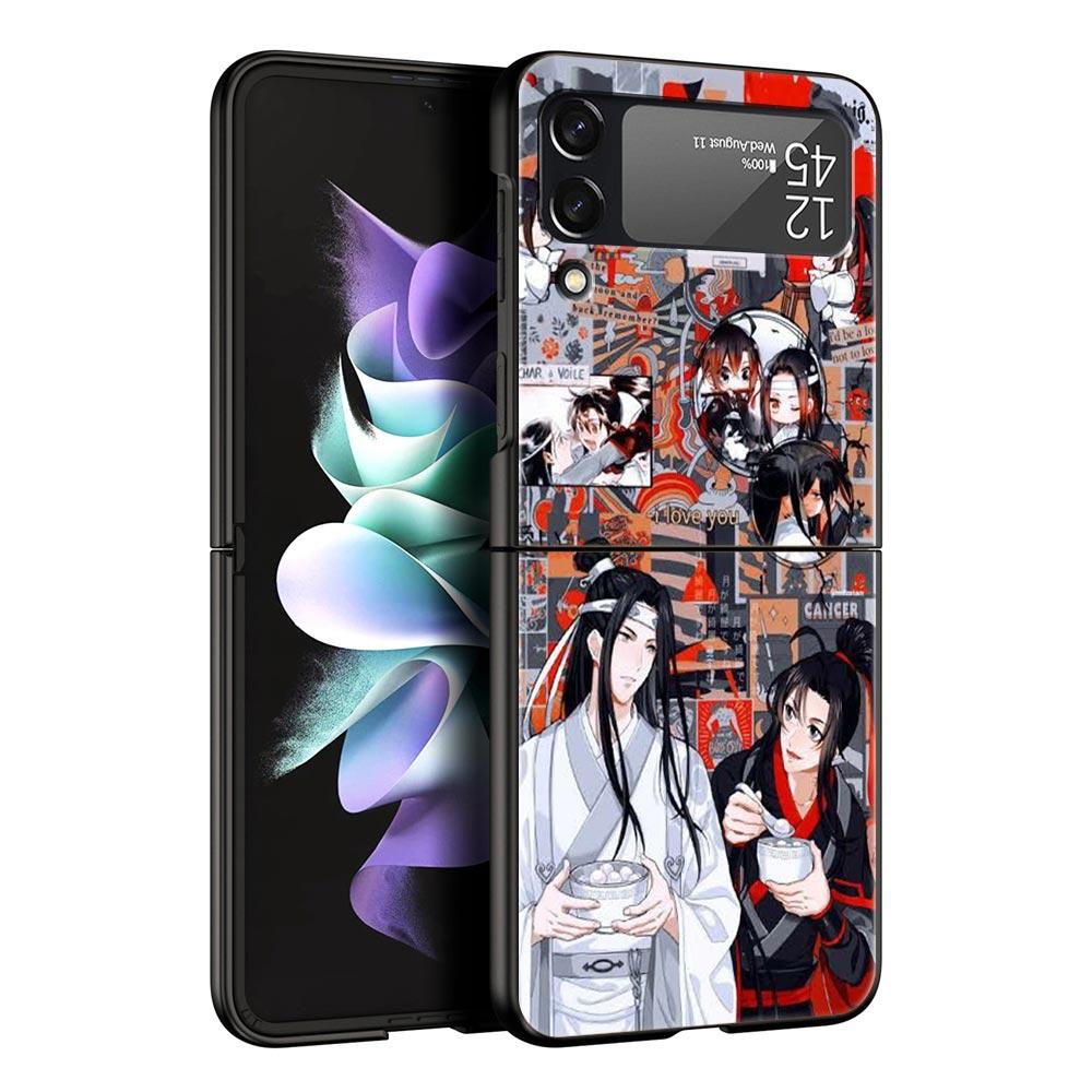 Anime Mo Dao Zu Shi MDZS Z Flip 4 Phone Case For Samsung Z Flip 3 5G Black Hard Shell Galaxy ZFlip3 ZFlip5 Cover Folding Luxury