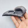 Natural Crystal Black Shungite Crow Statue Hand-carved Energy Room Decoration Witchcraft Crystals Stone Ornament Gift