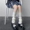 Damen Beinstulpen Lolita Lange Socken JK College Stil Gestrickte Warme Socken Herbst Winter Über dem Knie Stiefelmanschetten 70/50/40cm