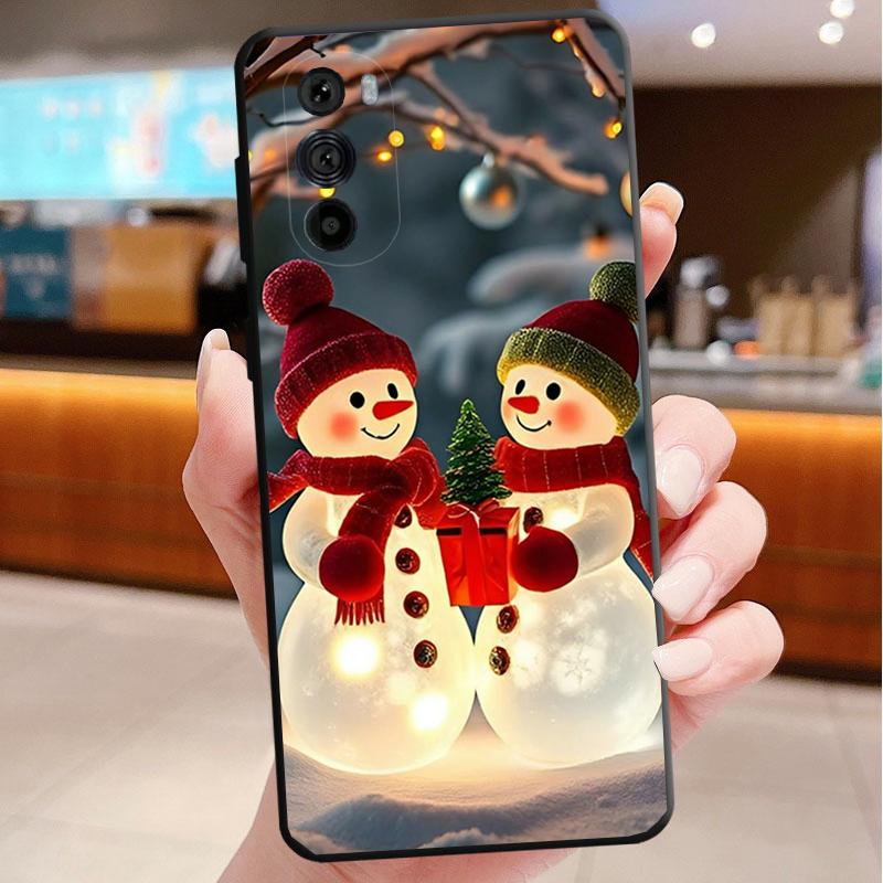 Phone Case For Motorola Edge 50 40 Pro 60 50 40 30 Ultra Neo Fusion Moto G Play G Stylus G Power G Snowman Christmas