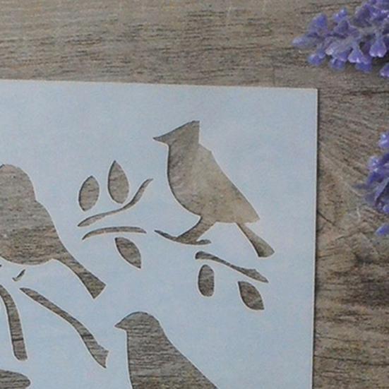 DIY Craft Bird Stencil Wall Painting Scrapbook Album Decorative Emboss Card