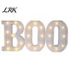 Light Up Letters 3 Pcs Halloween Boo with LED Light, Indoor Marquee Durable Plastic Letter Lights BOO Sign for Home Kitchen Fireplace Party
