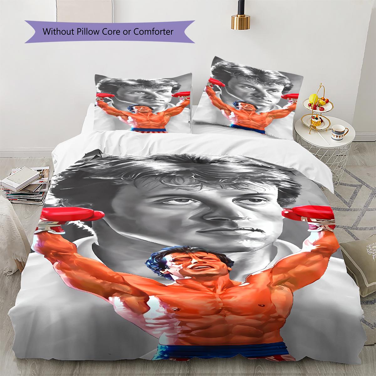 

Rocky Pattern Bedding,Quilt Set Quilt Cover Pillowcase Home Birthday Gift (1 * duvet cover + 2 * pillowcase, without core) 260x240cm