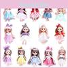 Cute 6.6in Bjd Princess Dolls With Movable Joints Mini Model Toy Kids Birthday Gift