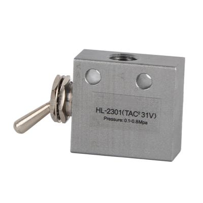 HL2301 Válvula Mecânica Pneumática Chave Seletora 3 Posições 2 Portas