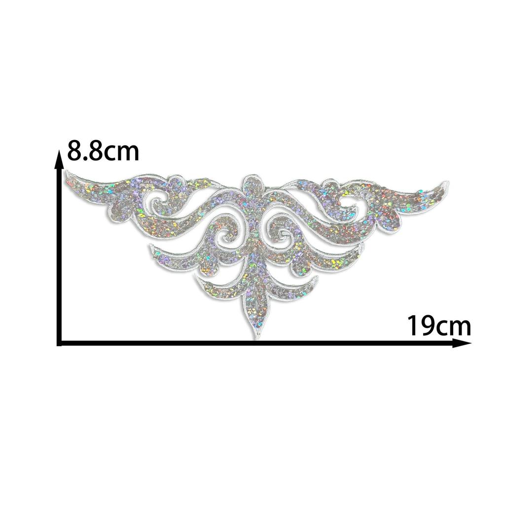 New Chinese Pattern Sequin Embroidery Cloth Sticker Diy Handmade Clothing Accessories Stage Opera Decal Decorative Fabric