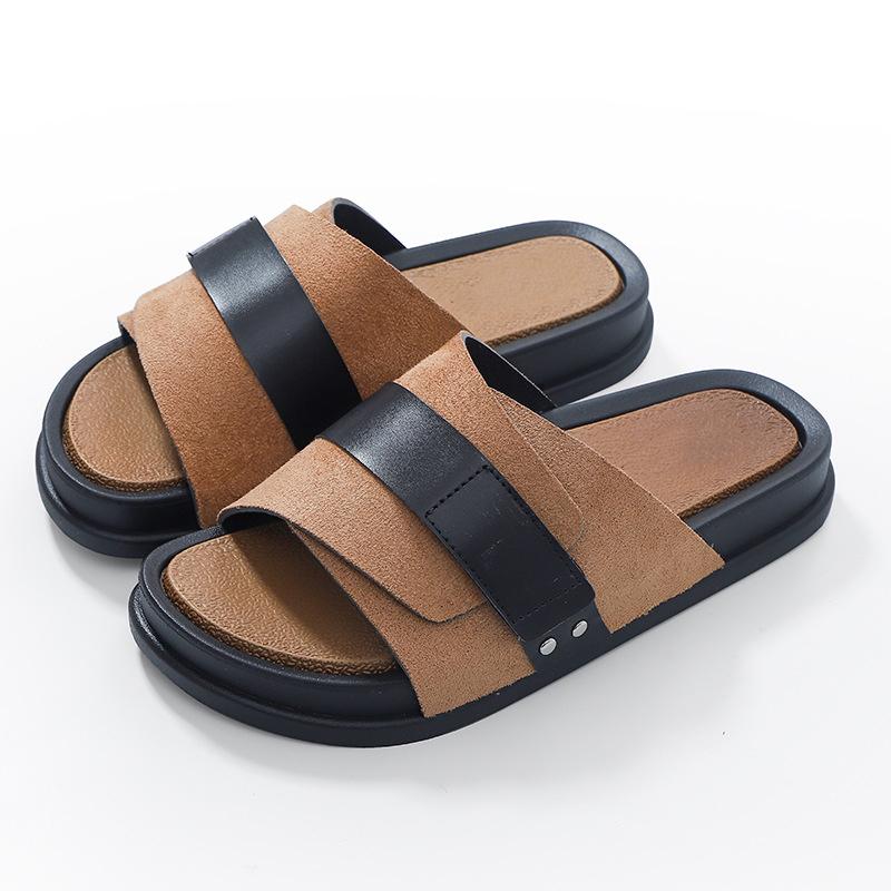 Fashion Anti Slip Thick Soled Men Shoe Fashion Versatile Mens Sandals Simple Comfort Mens Slipper 2025 Summer Retro One Foot Casual Shoe