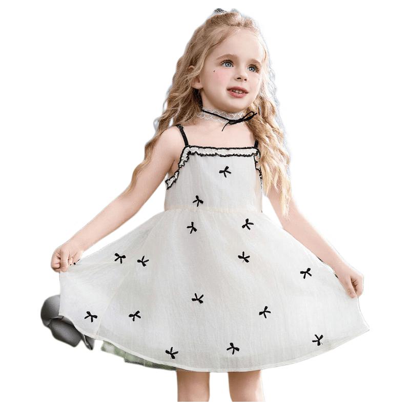 ASK JUNIOR Girls' Summer Princess Mesh Strap Dress