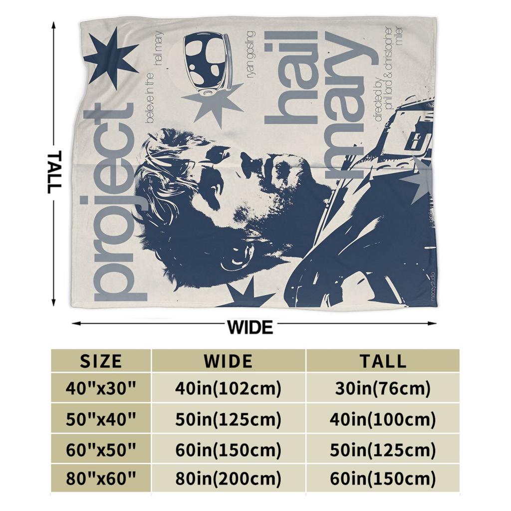 Project Hail Mary Warm Soft Blanket Airplane Travel Plush Throw Blanket Pattern Bedroom Flannel Bedspread Sofa Bed Cover