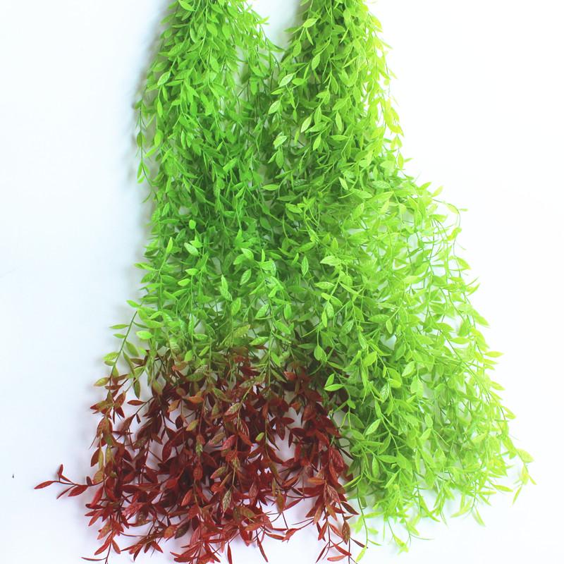Artificial Green Hanging Vines - Plastic Rattan Willow for Wall Decor