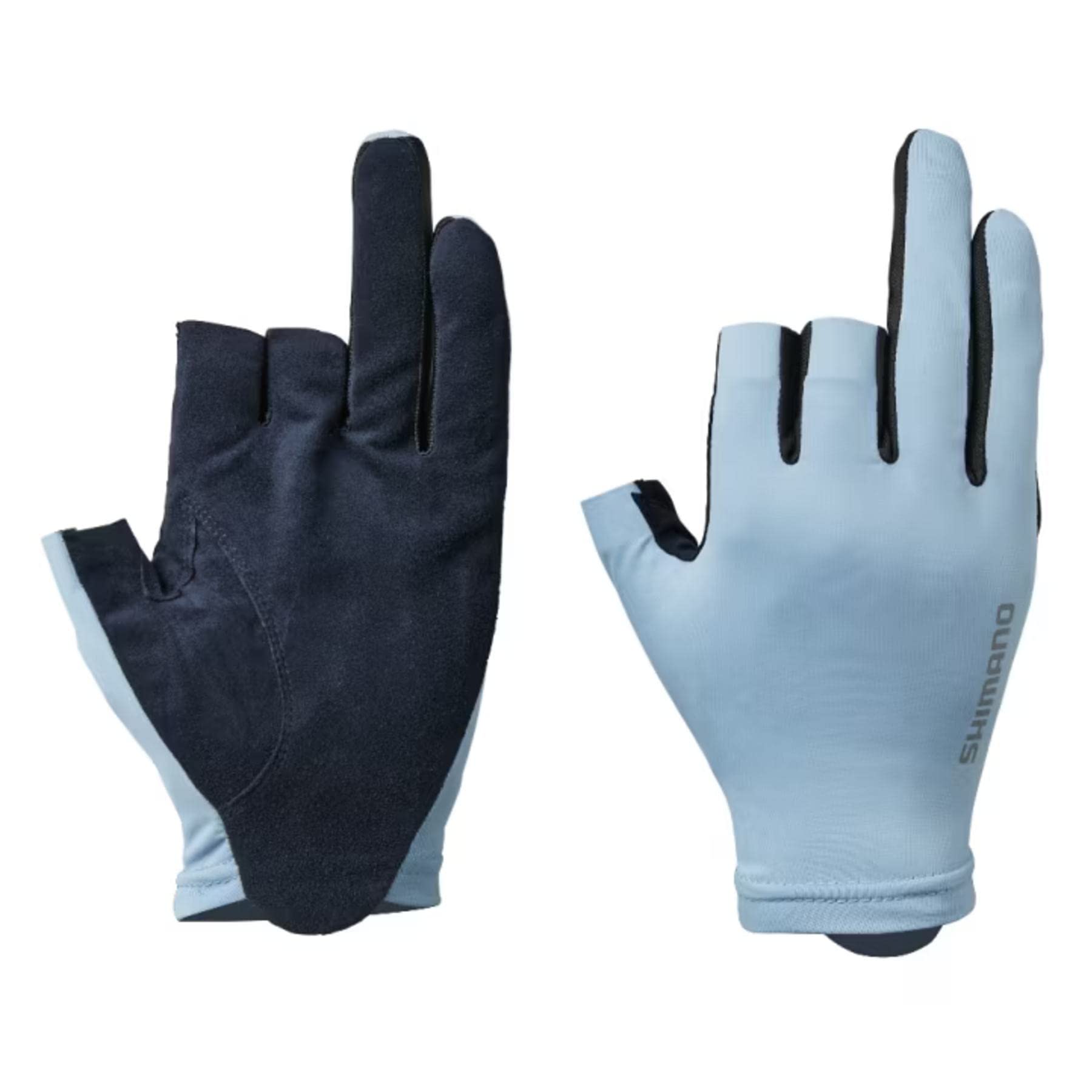 

SHIMANO Sensitive Blue L Gloves, 3-piece cut, GL-006V, Gray,