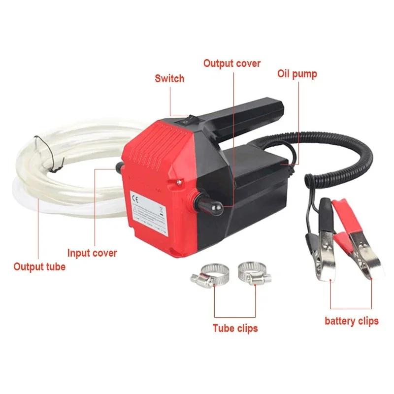 

Car Engine Oil Pump 12V Electric Oil Diesel Fluid Sump Extractor Scavenge Exchange Fuel Transfer Suction Pump for Boat Motorbike чорний