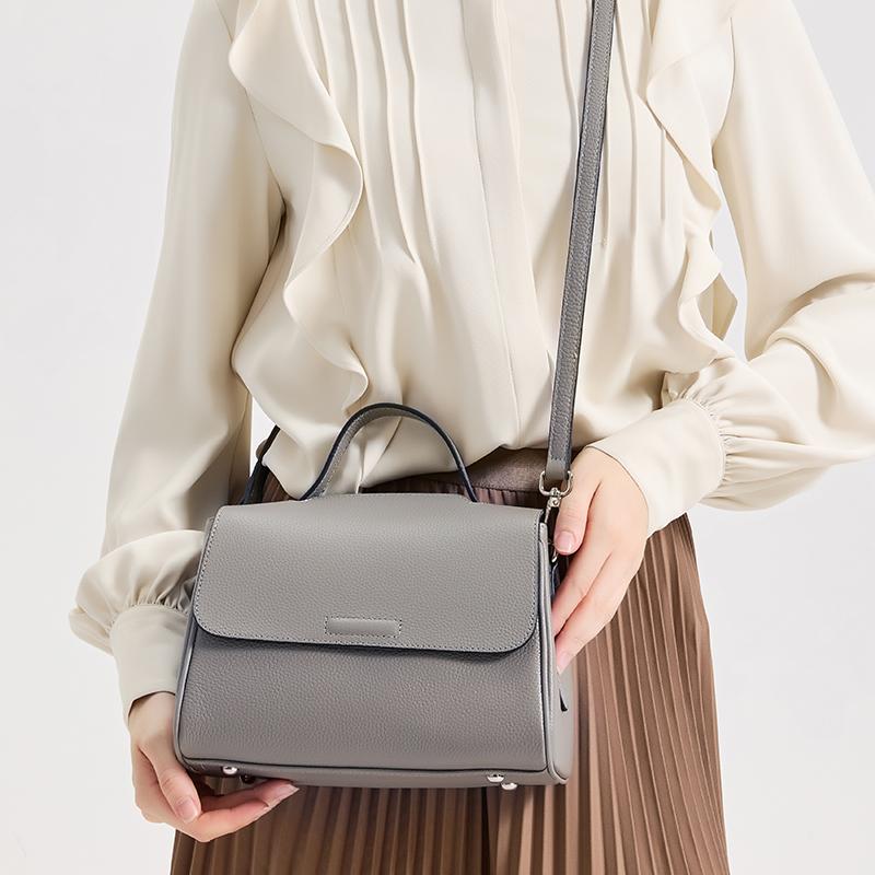 Ladies Soft Retro Cowhide Handbags Women‘s Genuine Cow Leather Shoulder Bag Female Fashi Luxury Designer Crossbody Bags Lady