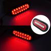 6inch 23LED Rear Warning Tail Light Oval Truck Trailer Led Tail Stop Brake Light Running Red and White Parking Turn Signal Light