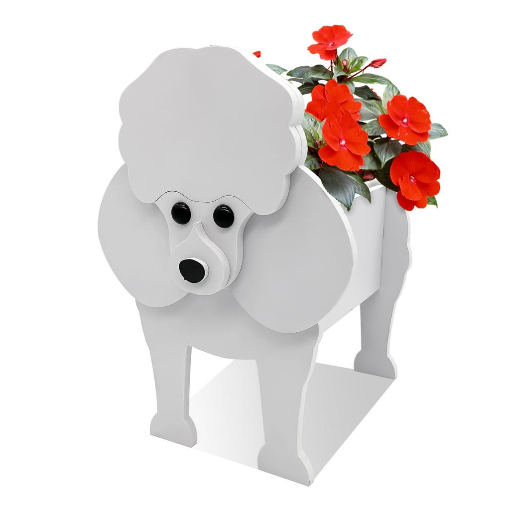 Garden Flower Pot Dog Planter Schnauzer Bulldog Poodle Corgi Yorkshire Garden Pots DIY PVC Flower Planter Garden Home Decor