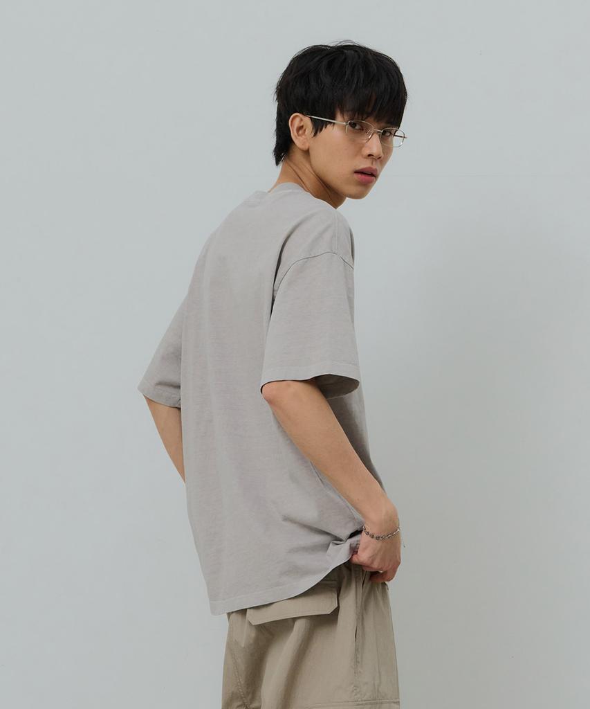 Desiledeu Front Graphic Pigment Short Sleeve T-Shirt-Fbsk5810D0E