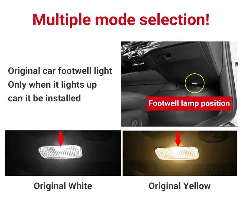 Car Footwell Lamp Atmosphere Lights Interior Decoration Accessories For Volkswagen VW Jetta MK5 A5 2005 2006 2007 2008 2009 2010