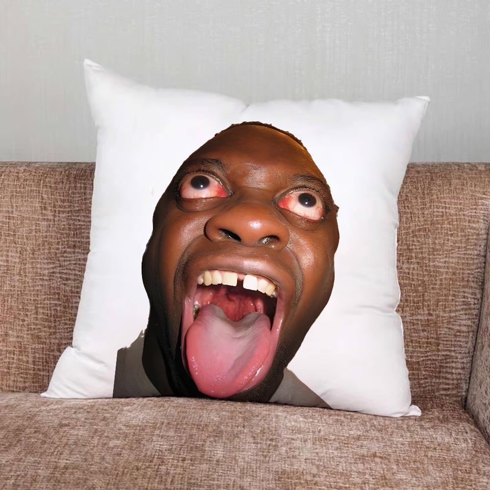 Funny Ugly Man Pillow Case For Home Bedroom Car Office Decoration Living Room Sofa Cushion Cover Suitable