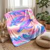 Galactic Sea Turtle Fantasy Theme Blanket Lightweight Warm Flannel Blanket Decorative Throw Blanket for Home Decoration