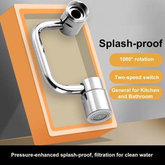 1/2Pcs 1080 Degree Rotating Faucet Extender Universal Faucet 4-Layer Filtration Protection Bathroom Sink Sprayer Attachment
