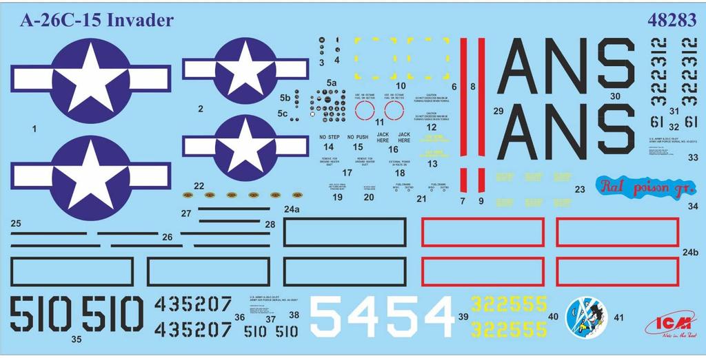 ICM 1/48 WWII US Army A-26C-15 Invader Plastic Model Kit 48283