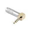 Glossy Finish 3.5mm 4Pole Connectors 3.5mm Angle Male to Female Audios Adapter Perfect for Wide Use Headphone Adapter