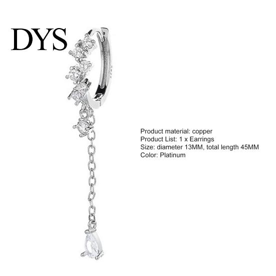 Banquet Earring 1Pc Women Water Drop-shaped Pendant Tassel Cubic Ladies Zirconia Dangle for Party Wedding Prom