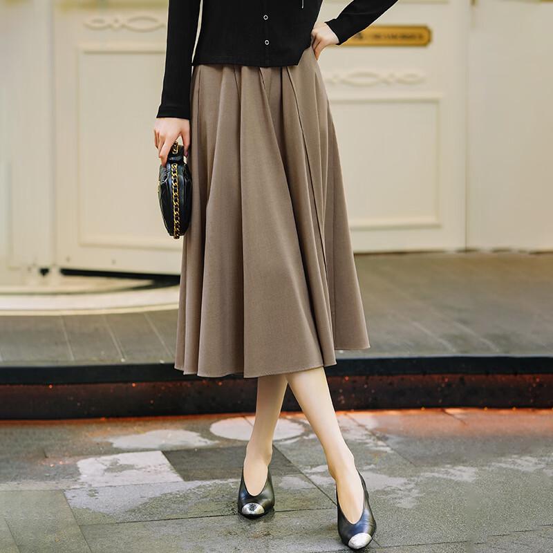 Tanfei Liming Corduroy A-Line Midi Skirt