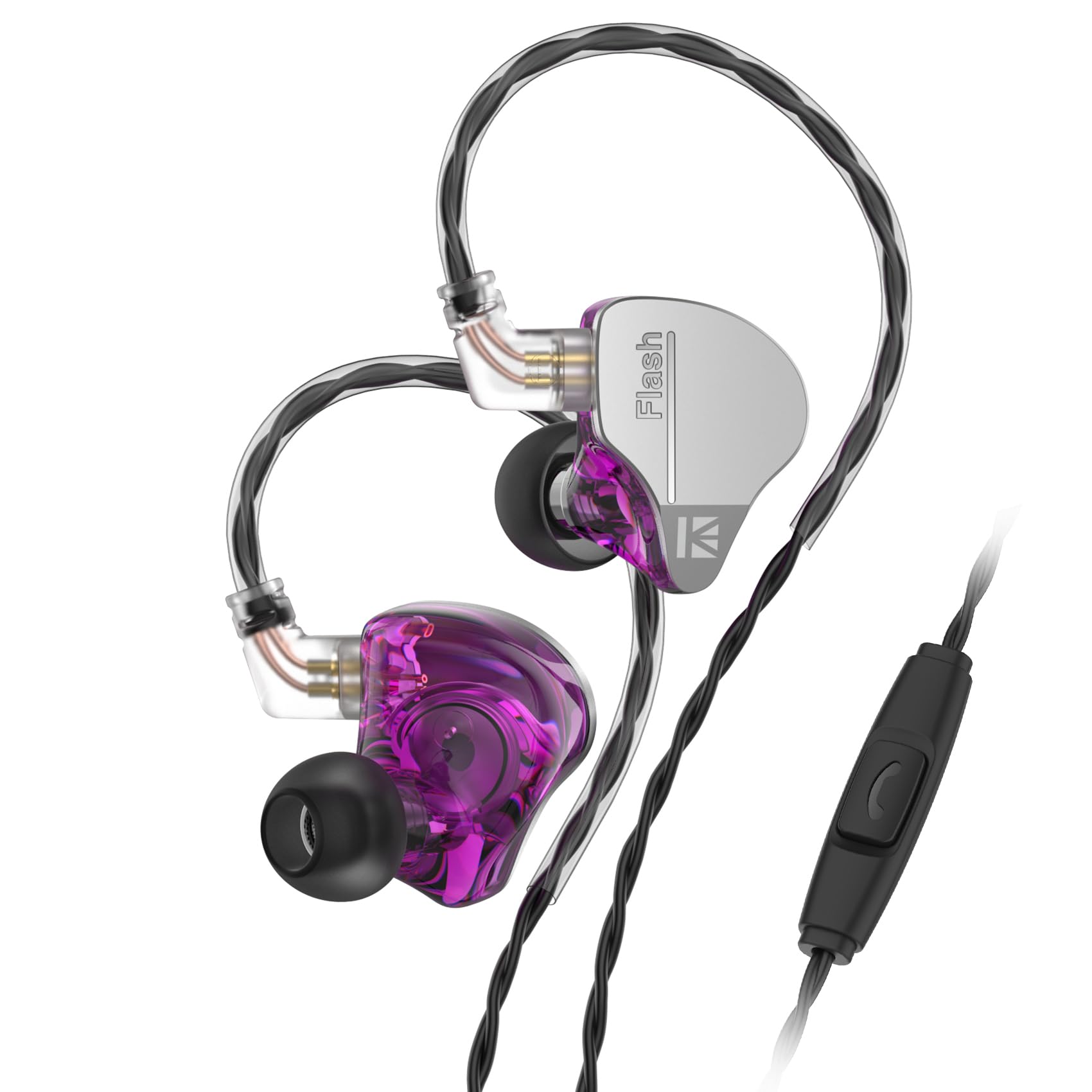 

[2024 New Design Popular Wired Earphones] KBEAR Flash HIFI Sound Quality Wired Earphones, High-End In-Ear Monitors with Ear Hooks, High Sound
